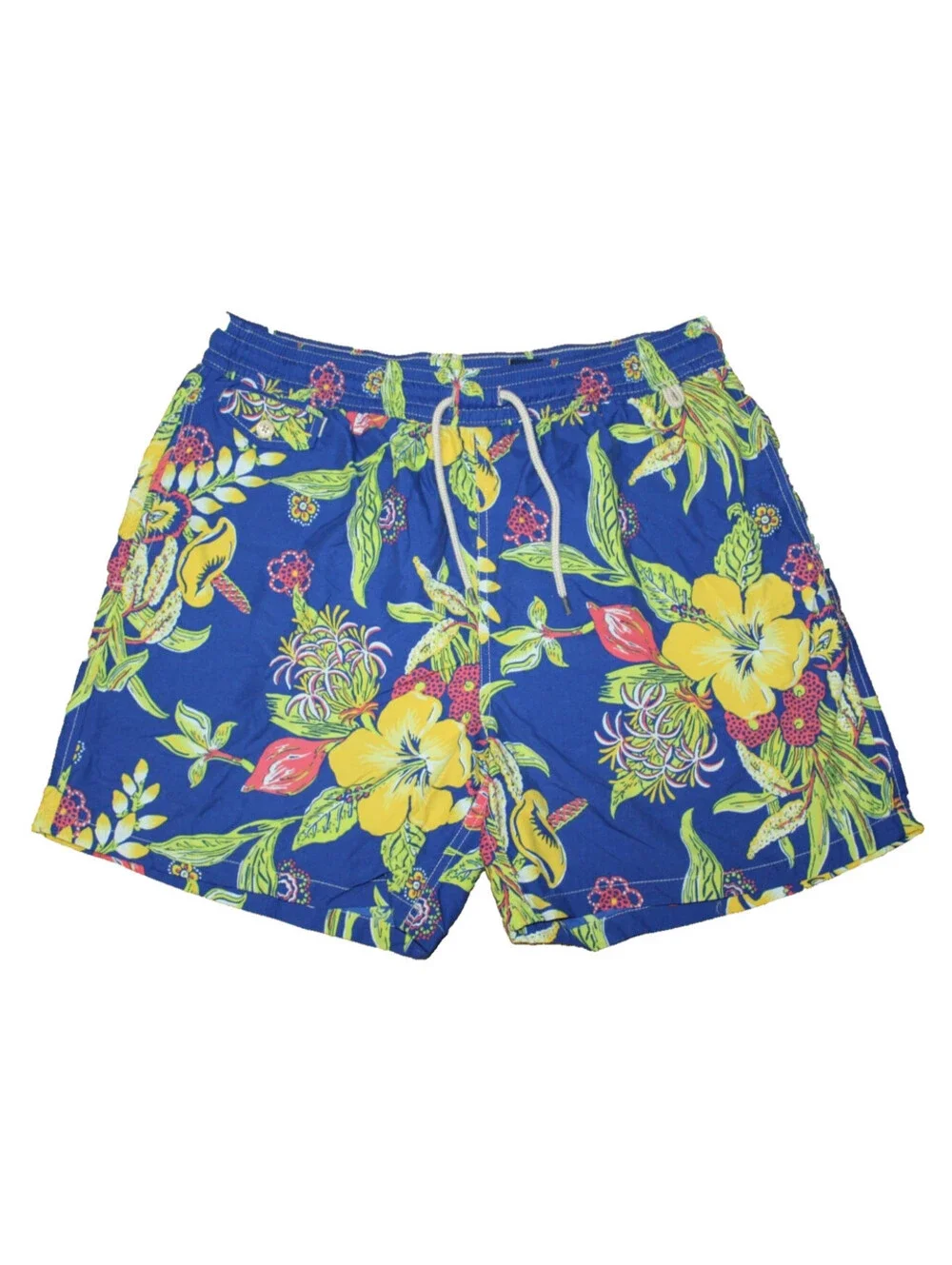 NEW Polo Ralph Lauren Men XL Lined Swim Trunks Shorts Tropical Blue Floral NWOT
